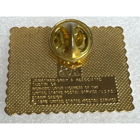 LOVE Stamp Pin,1989, 25 Cents, by JG & A, Tustin, CA, Measures 1”x1.5” - Picture 3 of 4